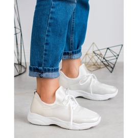 SHELOVET Chaussures de sport à enfiler blanche 2