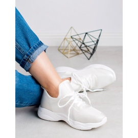 SHELOVET Chaussures de sport à enfiler blanche 1
