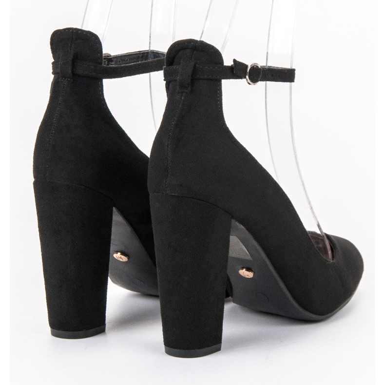 Ideal Shoes Escarpins fermés par une boucle noir 2