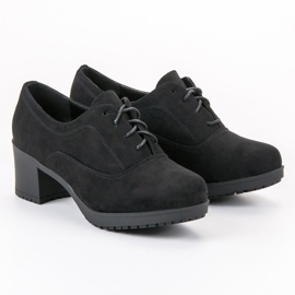 Primavera Bottines à lacets sur un poteau le noir 1