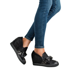Vinceza Chaussures compensées Vices le noir 4