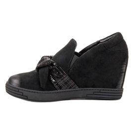 Vinceza Chaussures compensées Vices noir 1