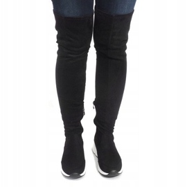 Bottines Semelles Blanches 6680-PG Noir le noir 2