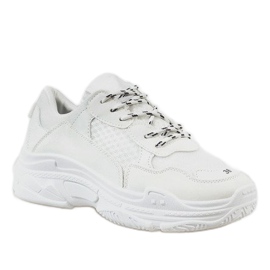Chaussures de sport à la mode blanches D1901-3 1