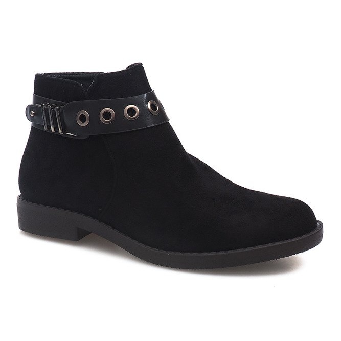 Bottes en daim QL-36 Noir 1