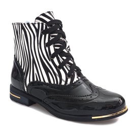 Zèbre 6722-1 Botte Noire blanc 1