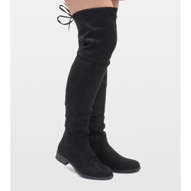 N/M Bottes isolées en daim noir 380-1 le noir 2