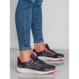 Ax Boxing Chaussures de sport légères noir rose 1