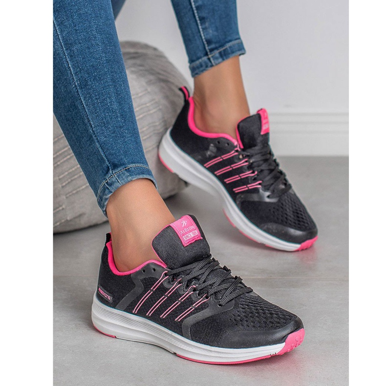 Ax Boxing Chaussures de sport légères noir rose 2