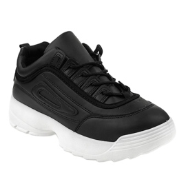 Baskets chaussures de sport noires GL808 le noir 1