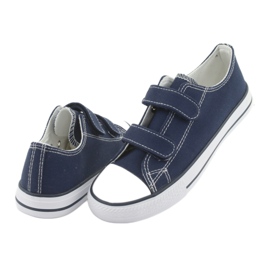 Atletico Baskets à scratch bleu marine blanche 4