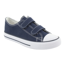 Atletico Baskets à scratch bleu marine blanche 1
