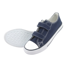 Atletico Baskets à scratch bleu marine blanche 5