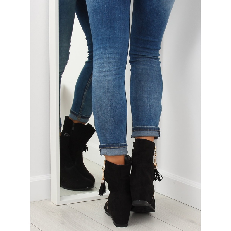 Noir Bottines compensées noires AB02-36 Noir le noir 1