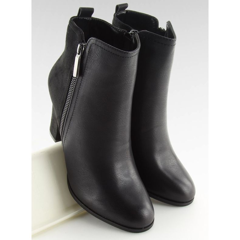 Bottines à talons noires Z191 Noir 1