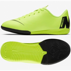 Nike Mercurial VaporX 12 Academy Gs Ic Jr AJ3101 701 vert chaussures 3