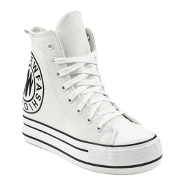 Baskets compensées blanches W09 1