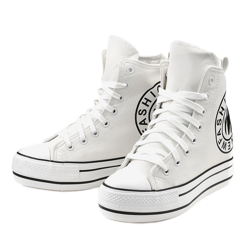 Baskets compensées blanches W09 2