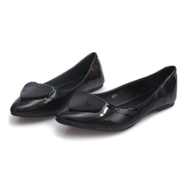 Ballerines Laquées Avec Coeurs 4003 Noir le noir 3