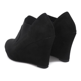 Bottes compensées en daim 6-231 Noir le noir 2