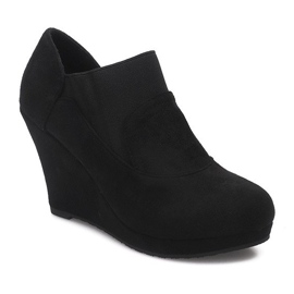 Bottes compensées en daim 6-231 Noir le noir 3