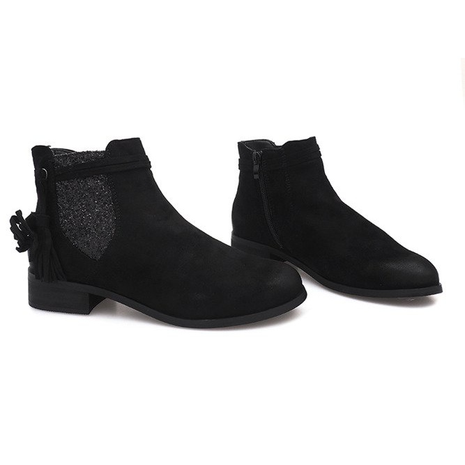Bottines Daim Jodhpur W132 Noir 1