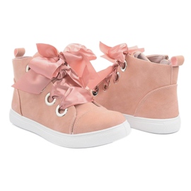 Bottines en Daim avec nœuds TL0147 Rose 4