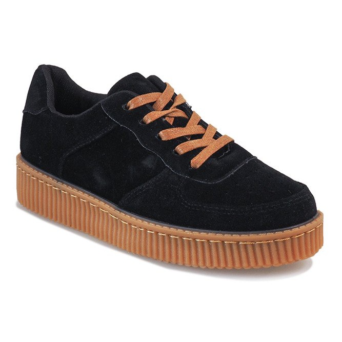 Creepers à lacets noirs 7-K3568A 1