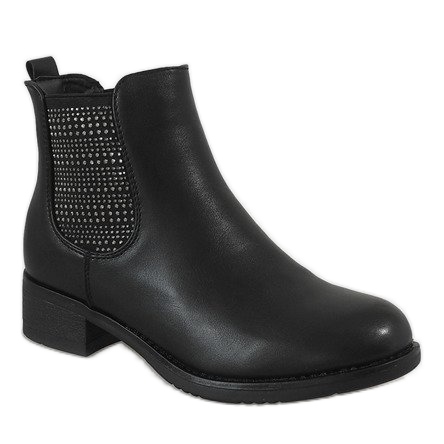 Kayla Shoes Bottines noires isolées à talons hauts 88053 le noir 1 Kayla Shoes Bottines noires isolées à talons hauts 88053 le noir 1