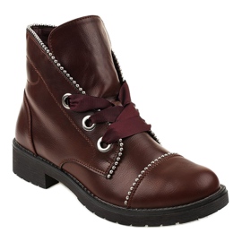 Kayla Shoes Bottines à lacets bordeaux 11606-73 rouge 1