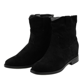 Bottines slip-on en daim noir NC837 le noir 3