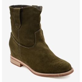 Bottines slip-on en daim vertes NC837 1