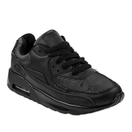 Baskets chaussures de sport noires B306A-61S le noir 1 Baskets chaussures de sport noires B306A-61S le noir 1
