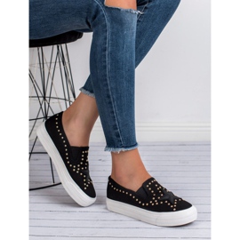 J. Star Baskets à enfiler avec une étoile le noir 3