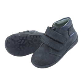 Garçons en cuir Mazurek avec velcro 341 bleu marine 5