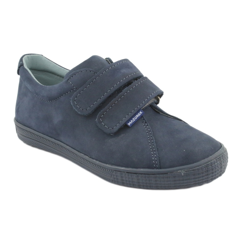 Chaussures de garçons en cuir Mazurek pour velcro 268 bleu marine 1 Chaussures de garçons en cuir Mazurek pour velcro 268 bleu marine 1