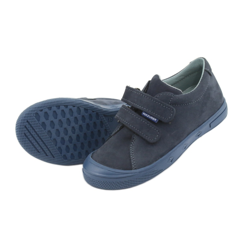 Chaussures garçon, velcro Mazurek 1267 bleu marine 5