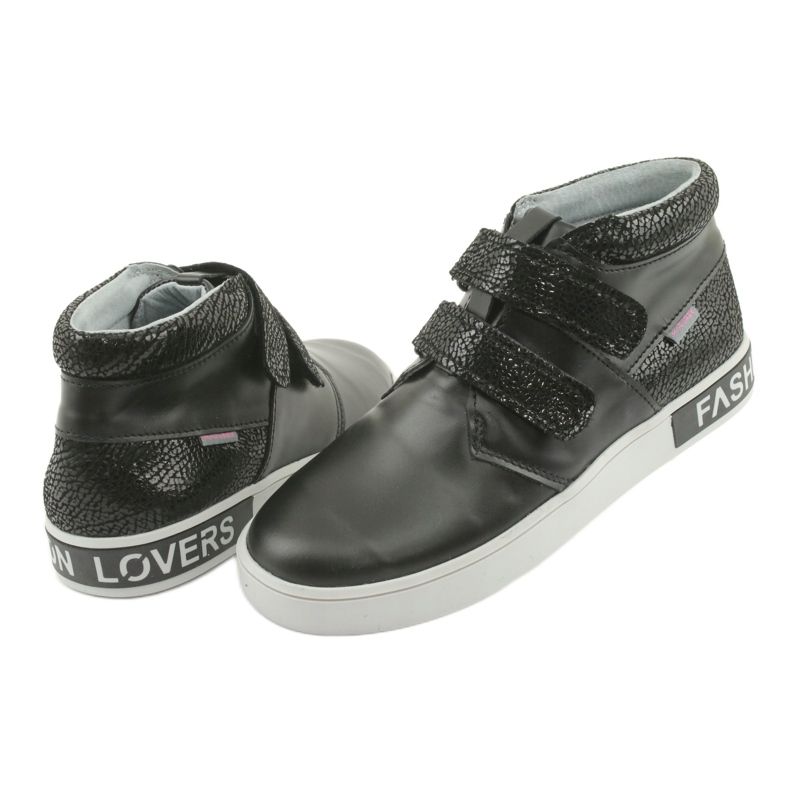 Mazurek Chaussures pour enfants en cuir noir le noir 4