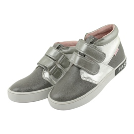 Mazurek Chaussures pour enfants en cuir pour Velcro 1356 Gray / Silver gris 3 Mazurek Chaussures pour enfants en cuir pour Velcro 1356 Gray / Silver gris 3