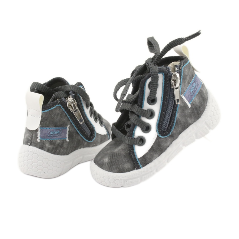 Chaussures enfant Befado 547P001 blanc bleu gris 4