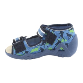 Chaussures enfant Befado jaune 350P002 bleu vert 2