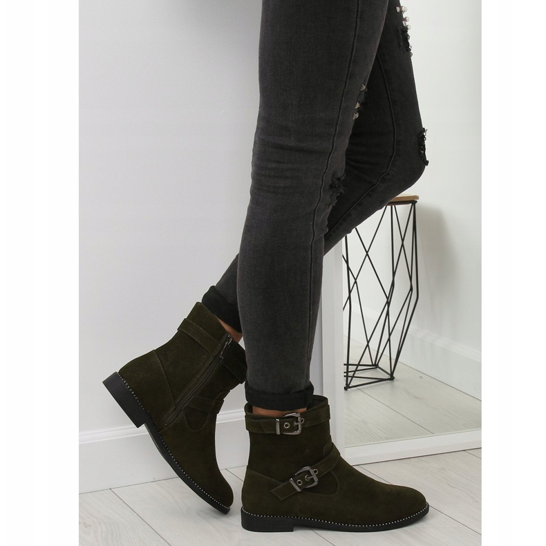 Bottines plates vertes MB188-266 Vert 1