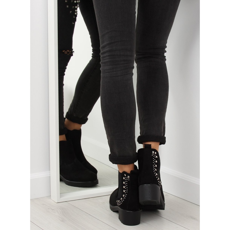 Bottines Chelsea noires à clous Z175 Black le noir 1 Bottines Chelsea noires à clous Z175 Black le noir 1