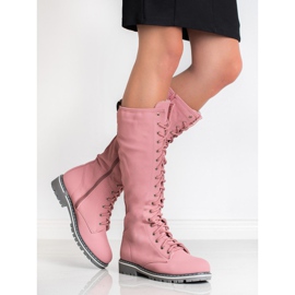 Seastar Bottes à lacets pour femmes rose 2