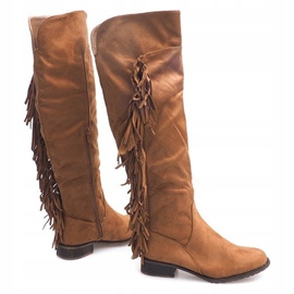 Bottes en daim chaudes Boho B13H Camel brun 4