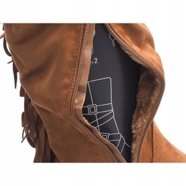 Bottes en daim chaudes Boho B13H Camel brun 5