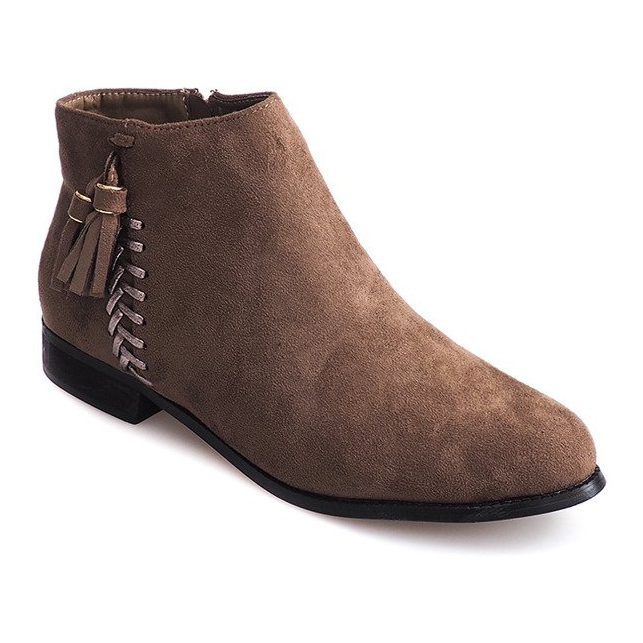 Bottines Boho 99-8 en daim taupe multicolore 2