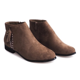 Bottines Boho 99-8 en daim taupe multicolore 3