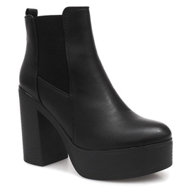 Bottes À Talons Avec Élastique E4863 Noir 1