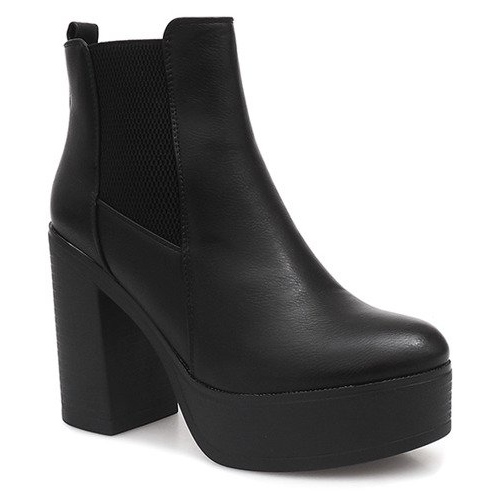 Bottes À Talons Avec Élastique E4863 Noir le noir 1